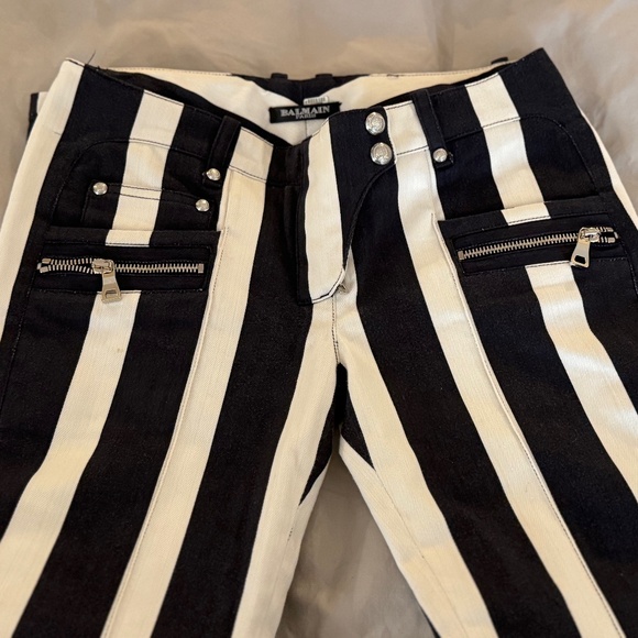 Authentic Balmain Black and White Jeans 2013 Resort Collection - Picture 2 of 16